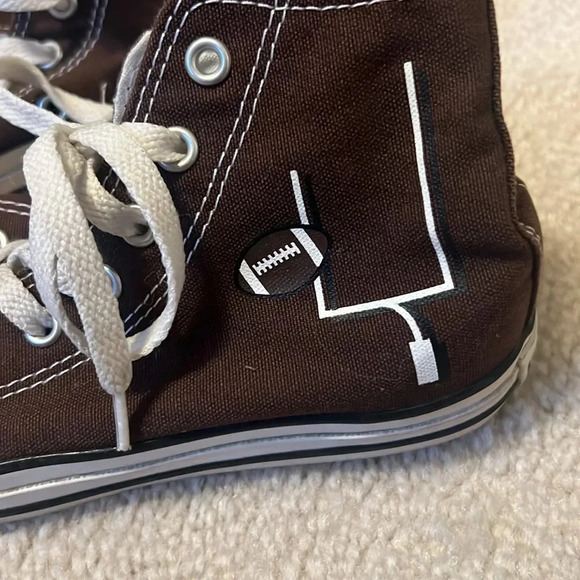 Special Edition Football Print Converse Size 2 - Picture 3 of 5